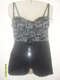 Camisola Gabriela tule com renda